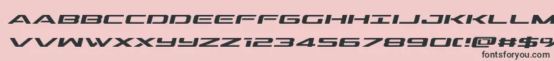 フォントoutridersemital – ピンクの背景に黒い文字