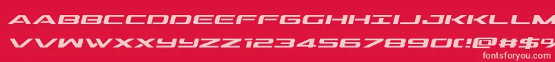 outridersemital Font – Pink Fonts on Red Background