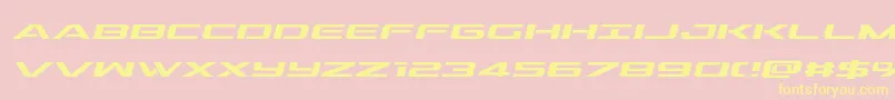 outridersemital Font – Yellow Fonts on Pink Background