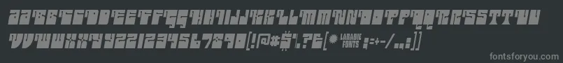 フォントoutright – 黒い背景に灰色の文字