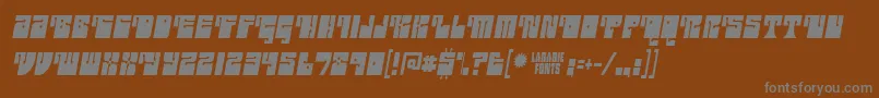 フォントoutright – 茶色の背景に灰色の文字