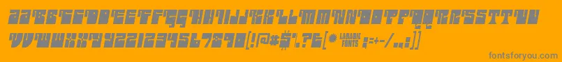 フォントoutright – オレンジの背景に灰色の文字