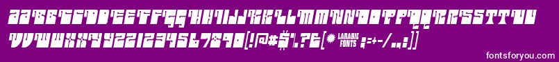 フォントoutright – 紫の背景に白い文字