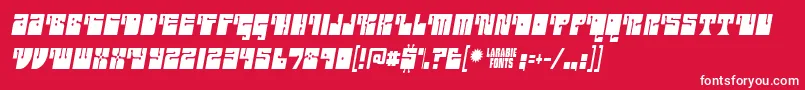 フォントoutright – 赤い背景に白い文字