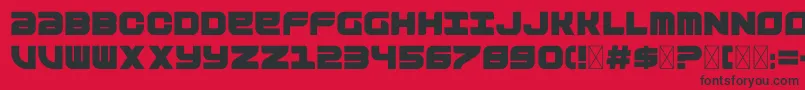 Outsider Font – Black Fonts on Red Background