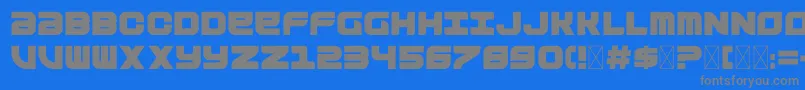 フォントOutsider – 青い背景に灰色の文字