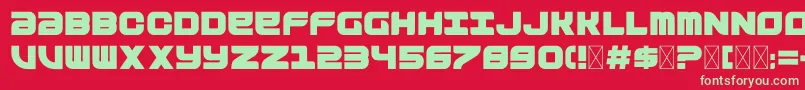 Outsider Font – Green Fonts on Red Background