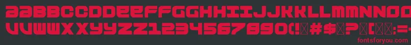 Outsider Font – Red Fonts on Black Background