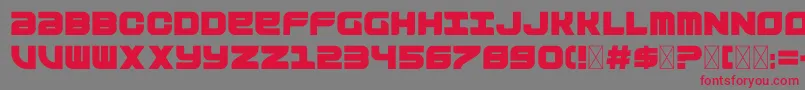 Outsider Font – Red Fonts on Gray Background