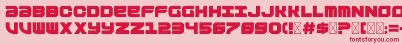 Outsider Font – Red Fonts on Pink Background