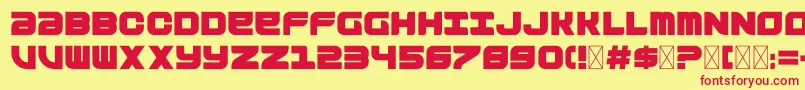 Outsider Font – Red Fonts on Yellow Background