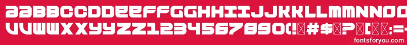 Outsider Font – White Fonts on Red Background