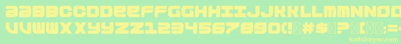 Outsider Font – Yellow Fonts on Green Background