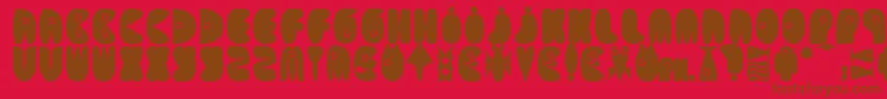 フォントOutsider – 赤い背景に茶色の文字