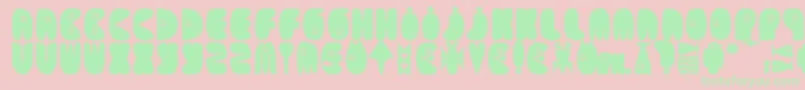 Outsider Font – Green Fonts on Pink Background