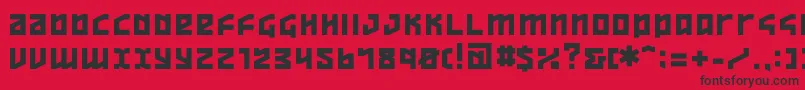 フォントov   – 赤い背景に黒い文字