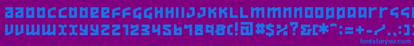 フォントov   – 紫色の背景に青い文字