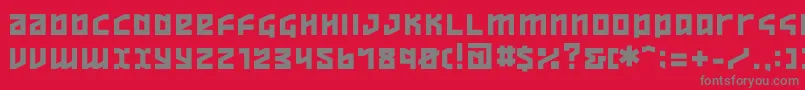 ov   Font – Gray Fonts on Red Background