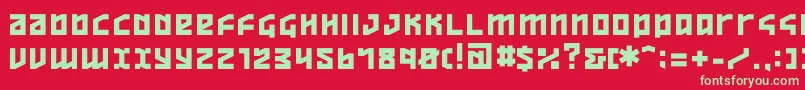 ov   Font – Green Fonts on Red Background