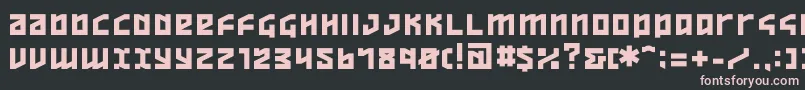 Шрифт ov   – розовые шрифты на чёрном фоне