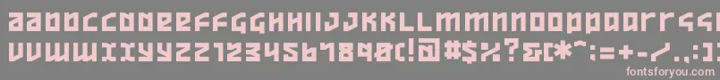 フォントov   – 灰色の背景にピンクのフォント