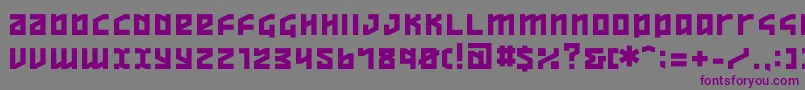ov   Font – Purple Fonts on Gray Background
