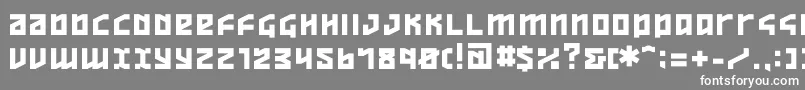 ov  -fontti – valkoiset fontit harmaalla taustalla