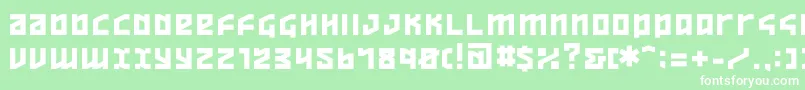 ov   Font – White Fonts on Green Background