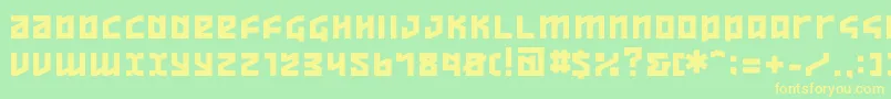 フォントov   – 黄色の文字が緑の背景にあります