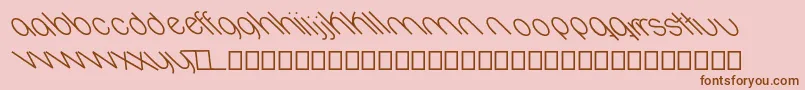 oval Font – Brown Fonts on Pink Background