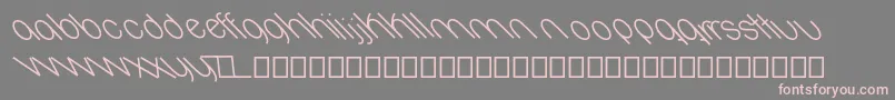 oval Font – Pink Fonts on Gray Background