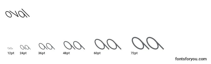 Oval Font Sizes