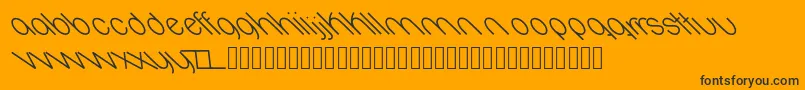 Oval Font – Black Fonts on Orange Background