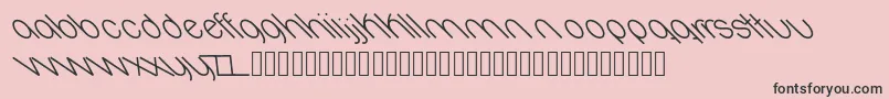 Oval Font – Black Fonts on Pink Background