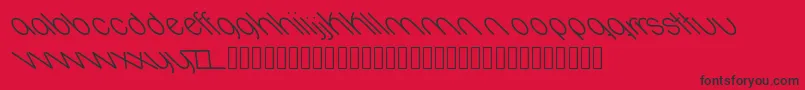 Oval Font – Black Fonts on Red Background