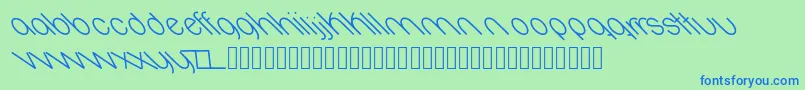 Шрифт Oval – синие шрифты на зелёном фоне