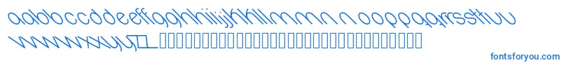 Oval Font – Blue Fonts on White Background