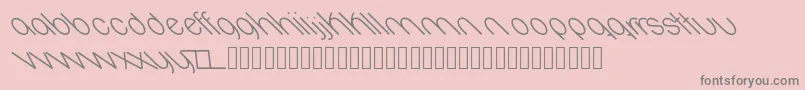 fuente Oval – Fuentes Grises Sobre Fondo Rosa