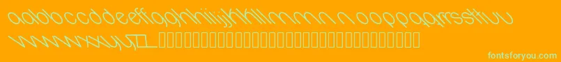 Oval Font – Green Fonts on Orange Background