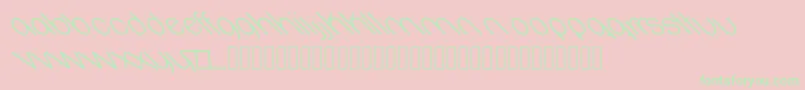Oval Font – Green Fonts on Pink Background