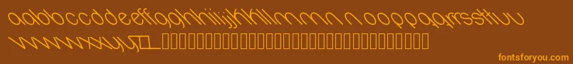Oval Font – Orange Fonts on Brown Background