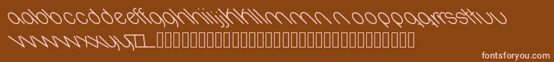 フォントOval – 茶色の背景にピンクのフォント