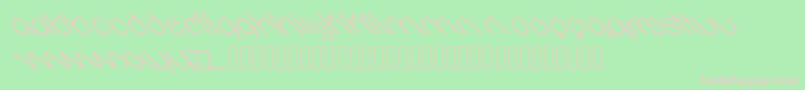 Oval Font – Pink Fonts on Green Background