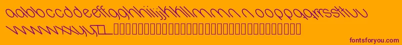 fuente Oval – Fuentes Moradas Sobre Fondo Naranja