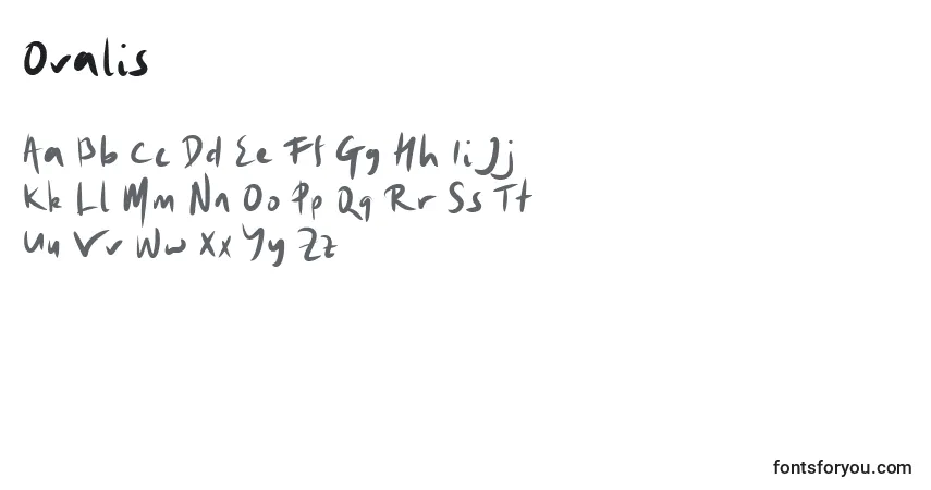 Ovalisフォント–アルファベット、数字、特殊文字