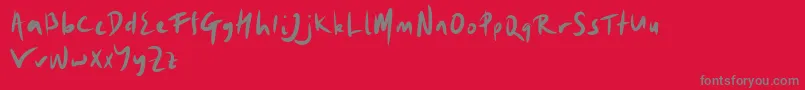 Ovalis Font – Gray Fonts on Red Background