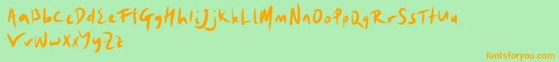 Ovalis Font – Orange Fonts on Green Background