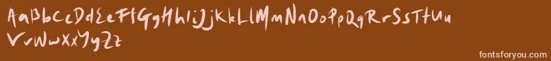 Ovalis Font – Pink Fonts on Brown Background