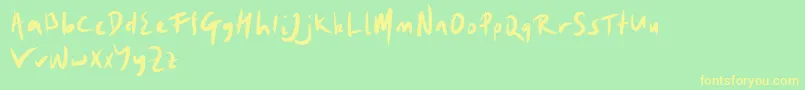 Ovalis Font – Yellow Fonts on Green Background