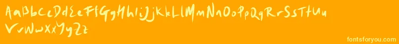 Ovalis Font – Yellow Fonts on Orange Background